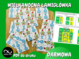 WIELKANOCNA ŁAMIGŁÓWKA. Darmowa logiczna łamigłówka na Wielkanoc.