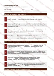 Notatka okienkowa „Starożytny Rzym” + klucz odpowiedzi