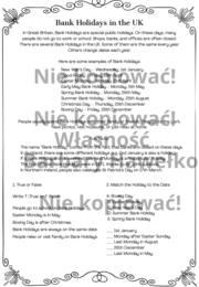 Bank Holidays in the UK