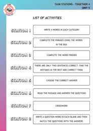 Together 4 Unit 5 - stacje zadaniowe