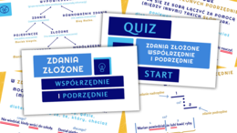 Zdania złożone współrzędnie i podrzędnie - teoria i gra.