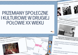 Przemiany społeczne i kulturowe w drugiej połowie XX wieku, gotowa prezentacja na lekcję