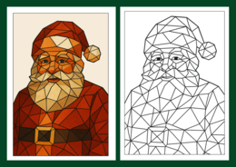 🎄 Zestaw 30 świątecznych kolorowanek – Boże Narodzenie - mozaika / witraż / low-poly 🎄- kolorowanki - biblioteka - świetlica - zajęcia z wychowawcą - zajęcia kreatywne