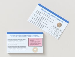 Badanie zanieczyszczenia powietrza w okolicy (zawieszenie białej tkaniny i obserwacja osiadającego pyłu).