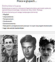 Rudy, Alek, Zośka. Bohaterowie KAMIENI NA SZANIEC