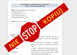 POWTÓRZENIE WIADOMOŚCI Z EPOK LITERACKICH CZĘŚĆ 1: ANTYK GRECKO-RZYMSKI