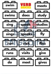 LEGO Grammar Fun – Present Simple, to be i can w formie gry