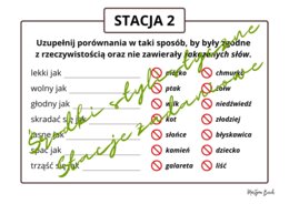 Środki stylistyczne - stacje zadaniowe