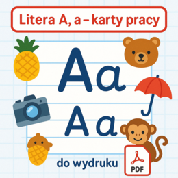 "A" i "a". Karta pracy. Sprawdzian