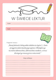 W świecie lektur- rozpoznajemy lektury po cytacie, snujemy refleksje na temat przywołanych cytatów