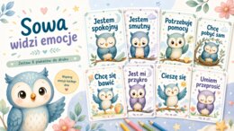 Sowa widzi emocje – plakaty do kącika emocji