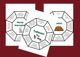 "PAN TADEUSZ" - bohaterowie - układanka - fiszki - powtórka - egzamin - 12 szt.