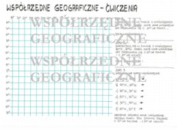 Współrzędne geograficzne - ćwiczenia z geografii