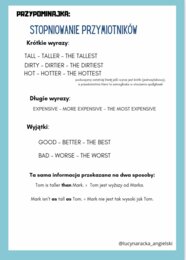 Stopniowanie przymiotników jęz. angielski