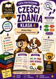 Części zdania – karta powtórzeniowa | Klasa 4 | Tajna Akademia Języka Polskiego | PDF