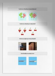 Więcej, mniej, tyle samo. Karta pracy. Sprawdzian