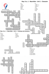 Repetytorium ósmoklasisty cz. 1 – Unit 1 (Macmillan) – krzyżówki