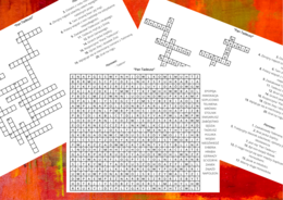 "PAN TADEUSZ" - krzyżówka, wykreślanka - lektury obowiązkowe kl.7-8