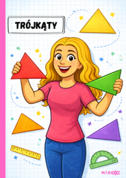 2 w 1:  Notatka i karta pracy- trójkąty