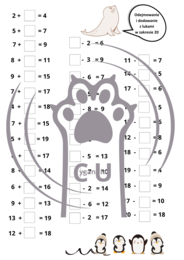 Dodawanie i odejmowanie z lukami KARTY PRACY