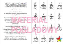 Zamiana ułamki zwykłe - ułamki dziesiętne (gra) kl. 4, 5, 6