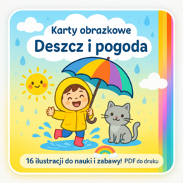 Karty obrazkowe "Deszcz i pogoda"