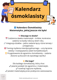 Kalendarz ósmoklasisty z matematyki - aż 160 zadań łączących różne działy!