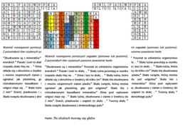 Skały - wykreślanka dla klasy 4