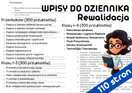 Wpisy do Dziennika - rewalidacja gotowce, przykłady, inspiracje