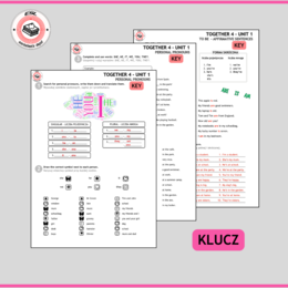 Together 4 Unit 1 - zestaw: Vocabulary Activities + Grammar Activites + Revision Board Game