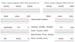 Gotowe zadanie dla klasy 1- utrwalenie dwuznaku ch w praktyce