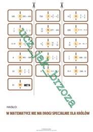 Domino arytmetyczne z hasłem. Pierwsza lekcja matematyki w klasie 5.