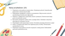Wpisy do dziennika nauczyciela wspomagającego / współorganizującego kształcenie pakiet ponad 600 wpisów