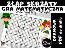 DARMOWA Gra Matematyczna – Złap Skrzaty (Leprechauny). Gra logiczna. Matematyczny Dzień Świętego Patryka.