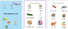 Uzupełnij brakujące litery - ćwiczenia w czytaniu i pisaniu
