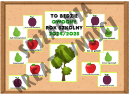 TO BĘDZIE OWOCNY ROK SZKOLNY 2024/2025 - gazetka szkolna / gazetka ścienna