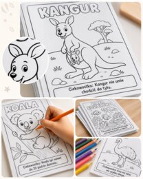 Kolorowanka edukacyjna. Australia w obrazkach