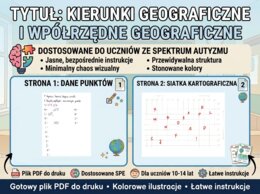 Karta pracy - współrzędne geograficzne - kl. 4-8 SP