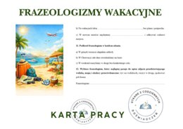 KARTA PRACY — Frazeologizmy wakacyjne