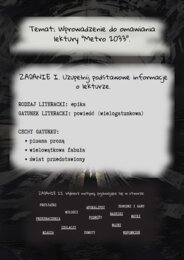 Matro 2033 - wprowadzenie do omawiania (cechy gatunkowe i motywy