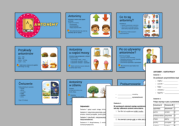 📘 ANTONIMY – prezentacja (11 slajdów) + karta pracy (2 strony) z odpowiedziami