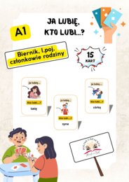 15 kart "ja lubię, kto lubi?", członkowie rodziny, biernik A1, jpjo