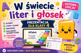 Temat: W świecie liter i głosek. [Prezentacja] [Zamieńmy słowo 4]