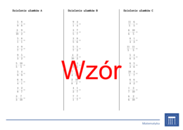 Dzielenie ułamków | matematyka | 26 kolumn