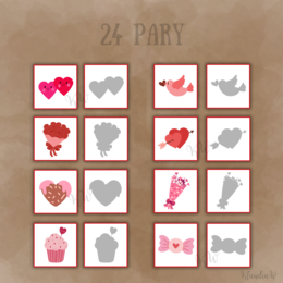 Walentynki - gotowy zestaw materiałów do druku (PDF)