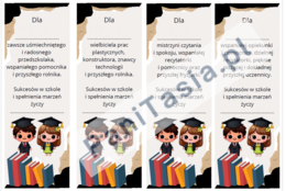 Zakładki do książek na zakończenie roku w przedszkolu - zakładki do wypisania