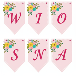 Wiosenna gazetka - girlanda +plansze