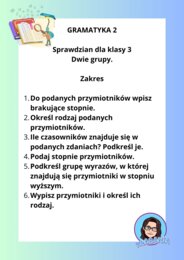 Sprawdzian- gramatyka nr 2