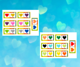 Domino stolikowe - walentynki