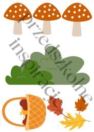 ZWIERZĘTA LEŚNE - Jesienne dekoracje na tablicę lub okna